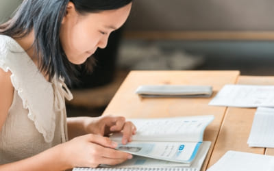 夏休みの宿題を家庭教師の英数国理社クラインで計画的に進めていく小学生女子