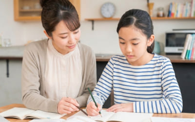 勉強の苦手を取り戻す中学生