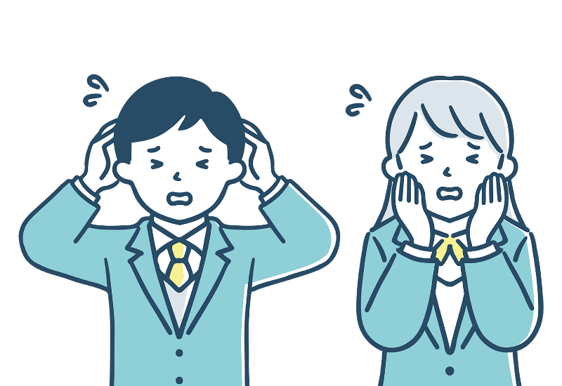 勉強に悩む男子と女子