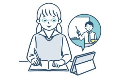 自宅で出席扱いを受ける中学生
